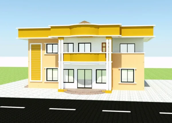 Yellow – Beige 4 Bedroom Family Duplex: DUP – J. – 002